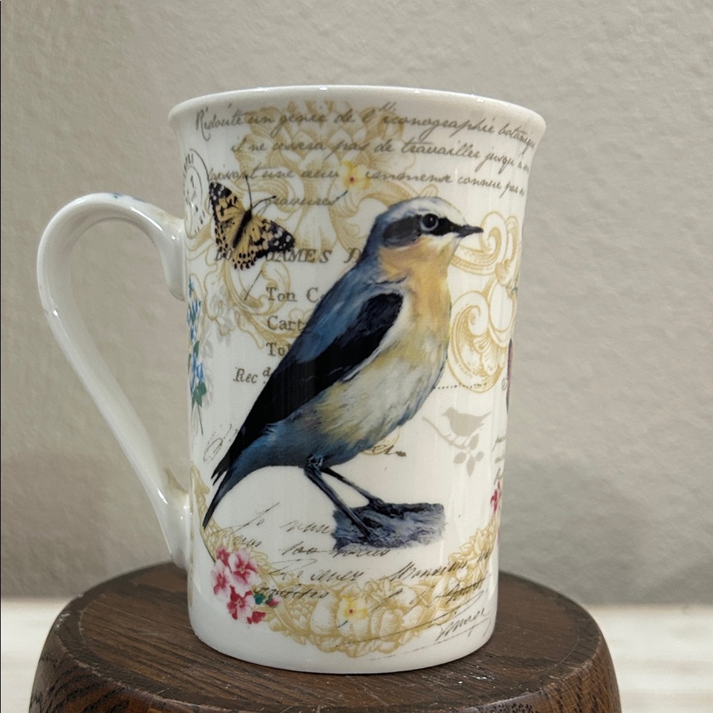 Kent Pottery- Birds Flowers Butterflies Mug